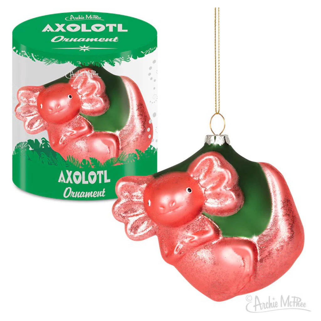 Happy Axolotl Christmas Ornament