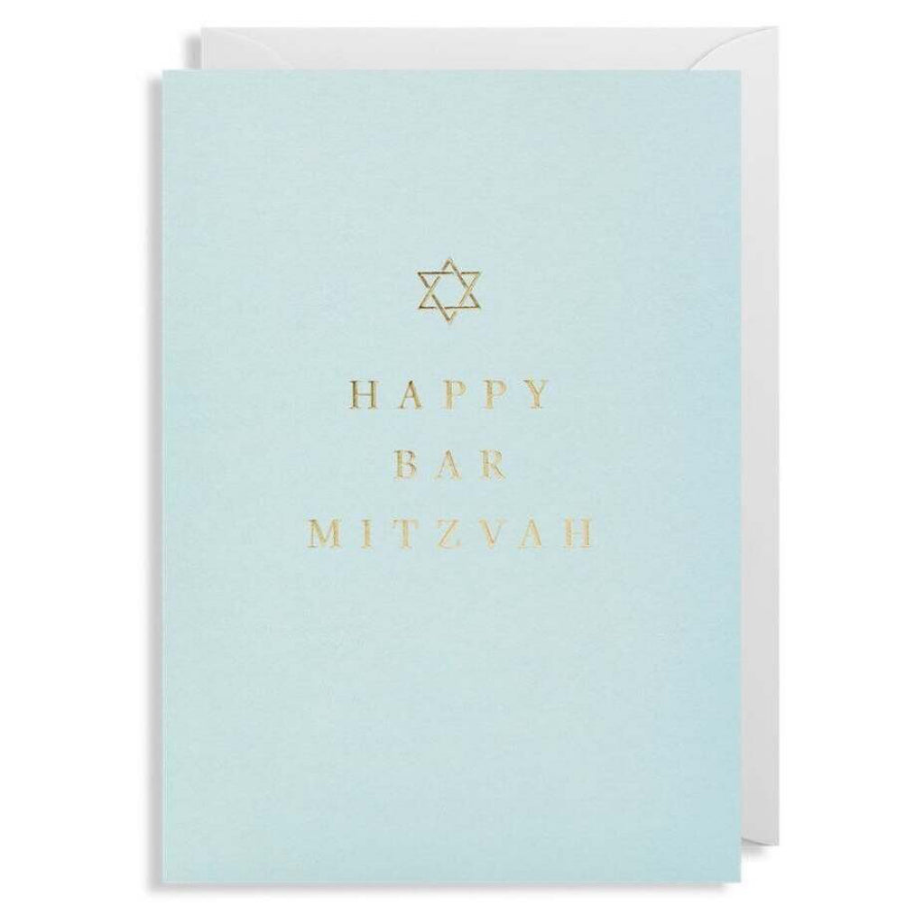 Happy Bar Mitzvah Blue Card | Lagom Design – Outer Layer