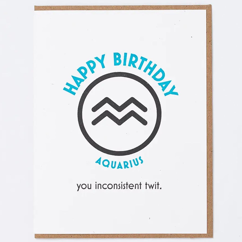 Happy Birthday Aquarius Card