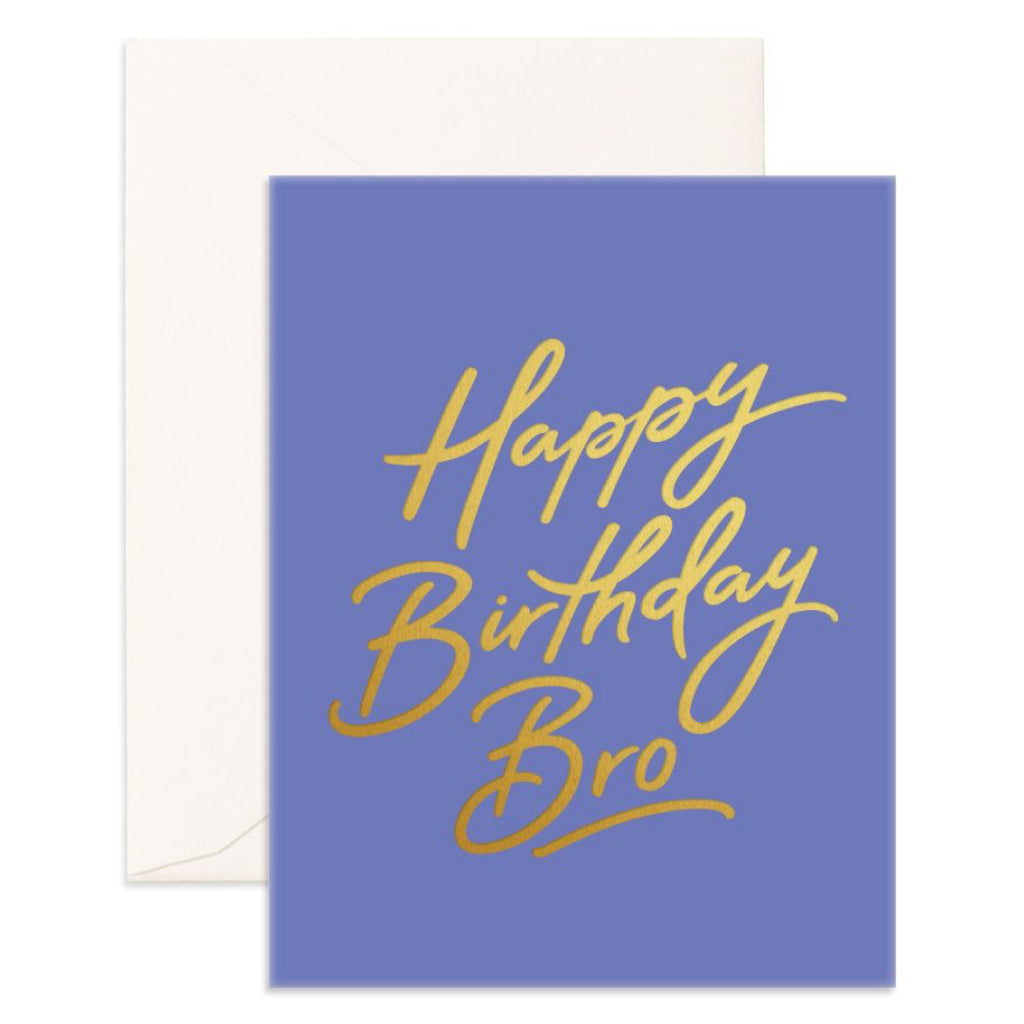 Happy Birthday Bro Greeting Card | Fox & Fallow – Outer Layer