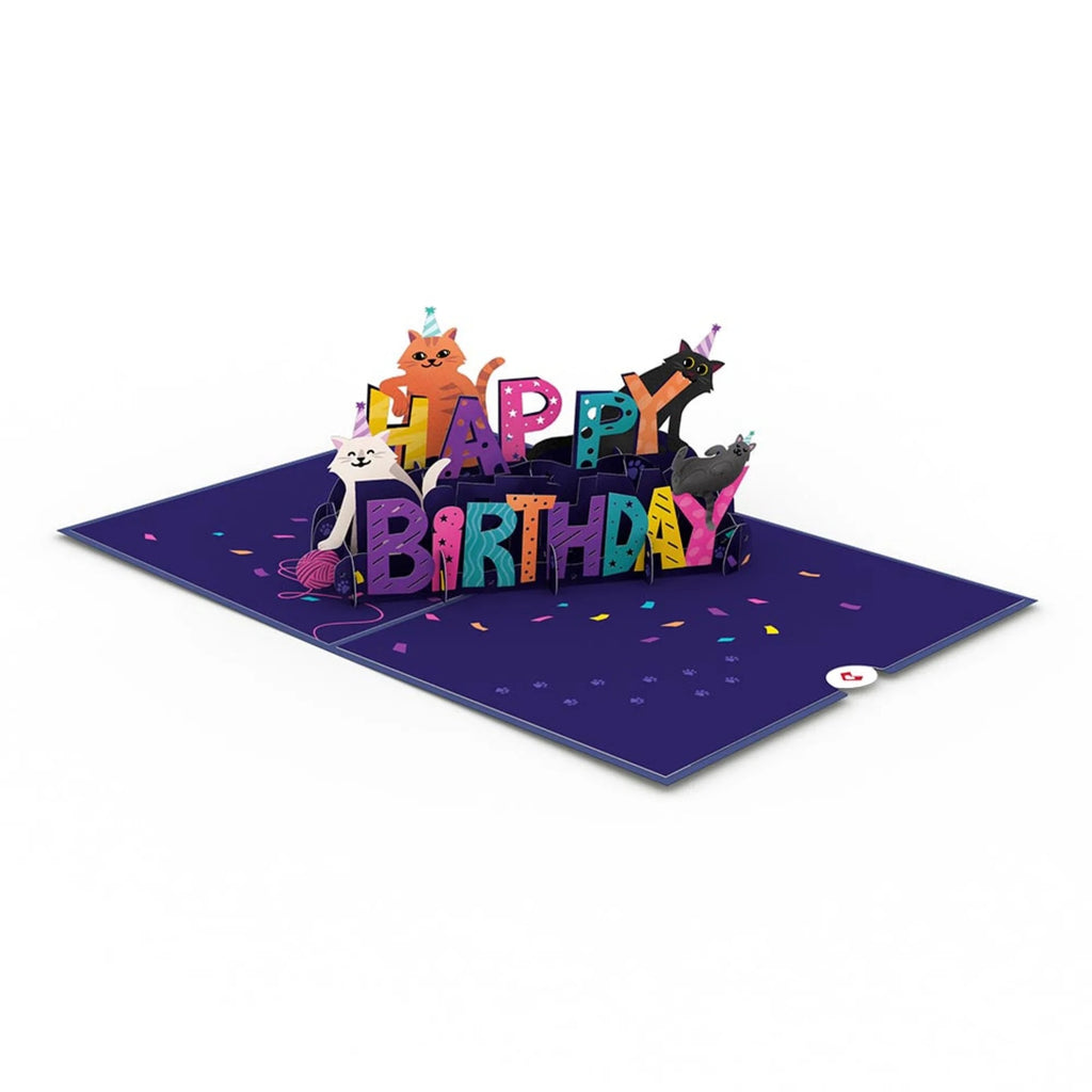 Happy Birthday Cats 3D Pop Up Card