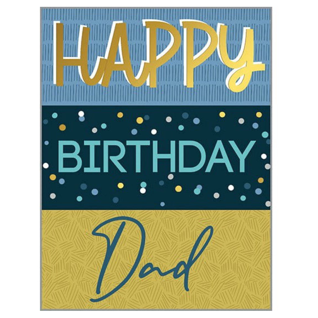 Happy Birthday Dad Dots  Lines Card