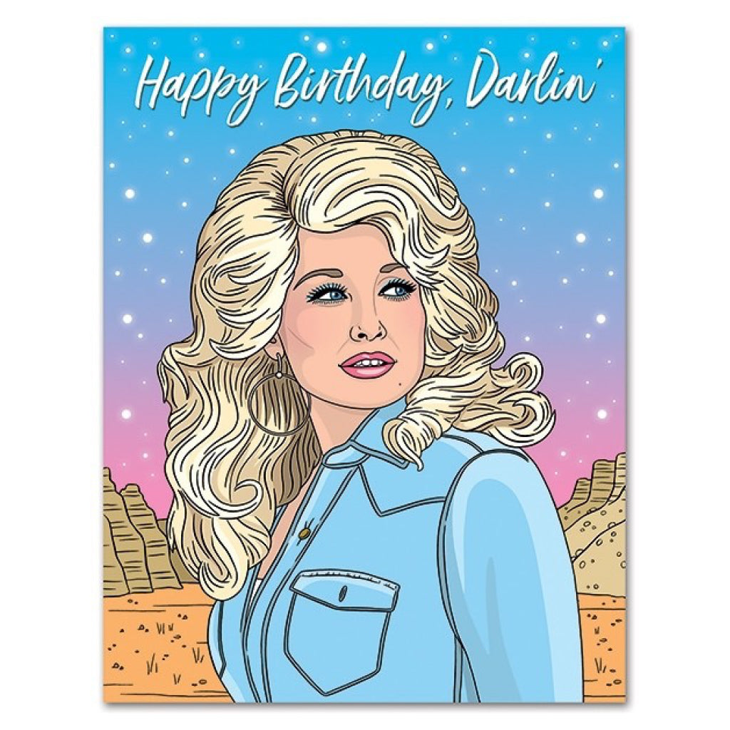 Happy Birthday Darlin Dolly Parton Card