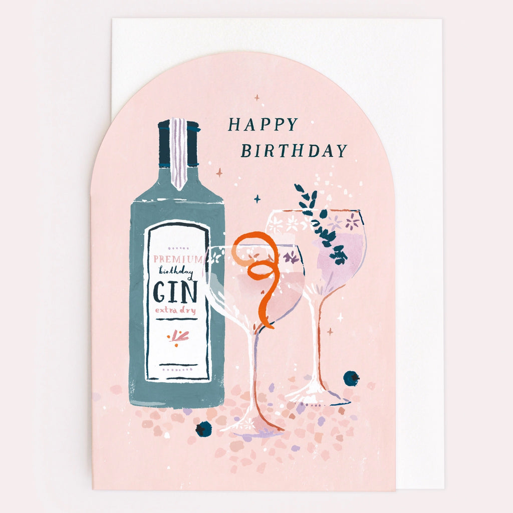 Happy Birthday Gin Card.