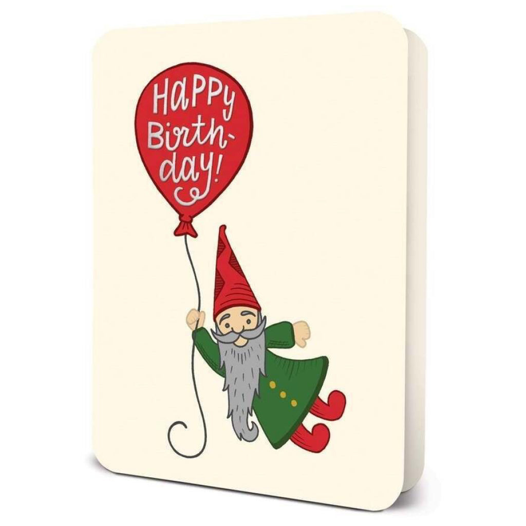 Happy Birthday Gnome Birthday Card.