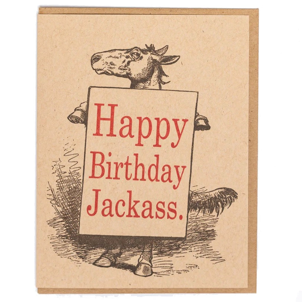 Happy Birthday Jackass Card.