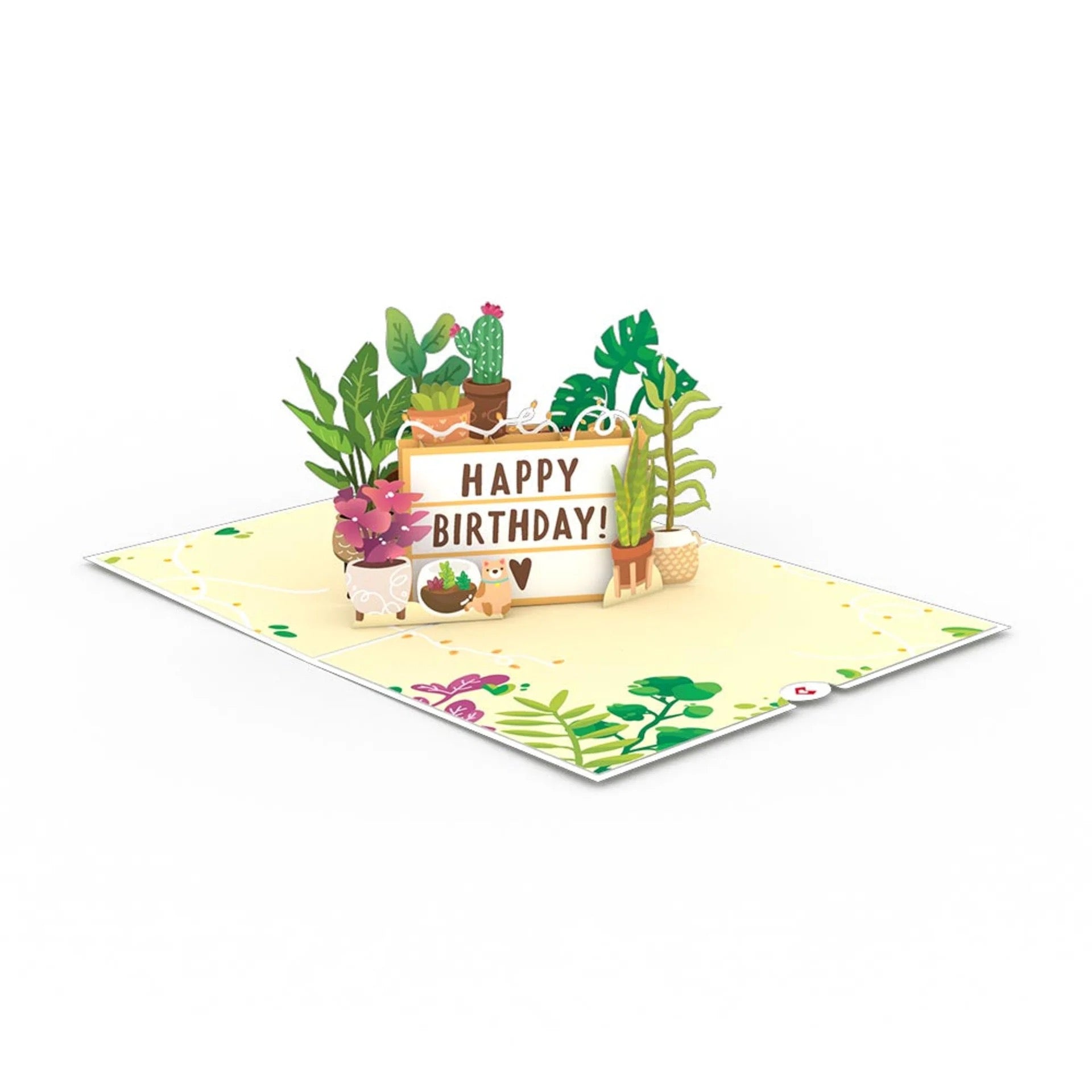 birthday succulent pop up card Happy Birthday Plants 3D Pop Up Card