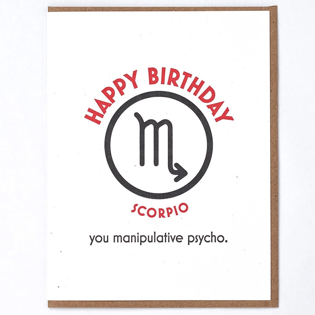 Happy Birthday Scorpio Card