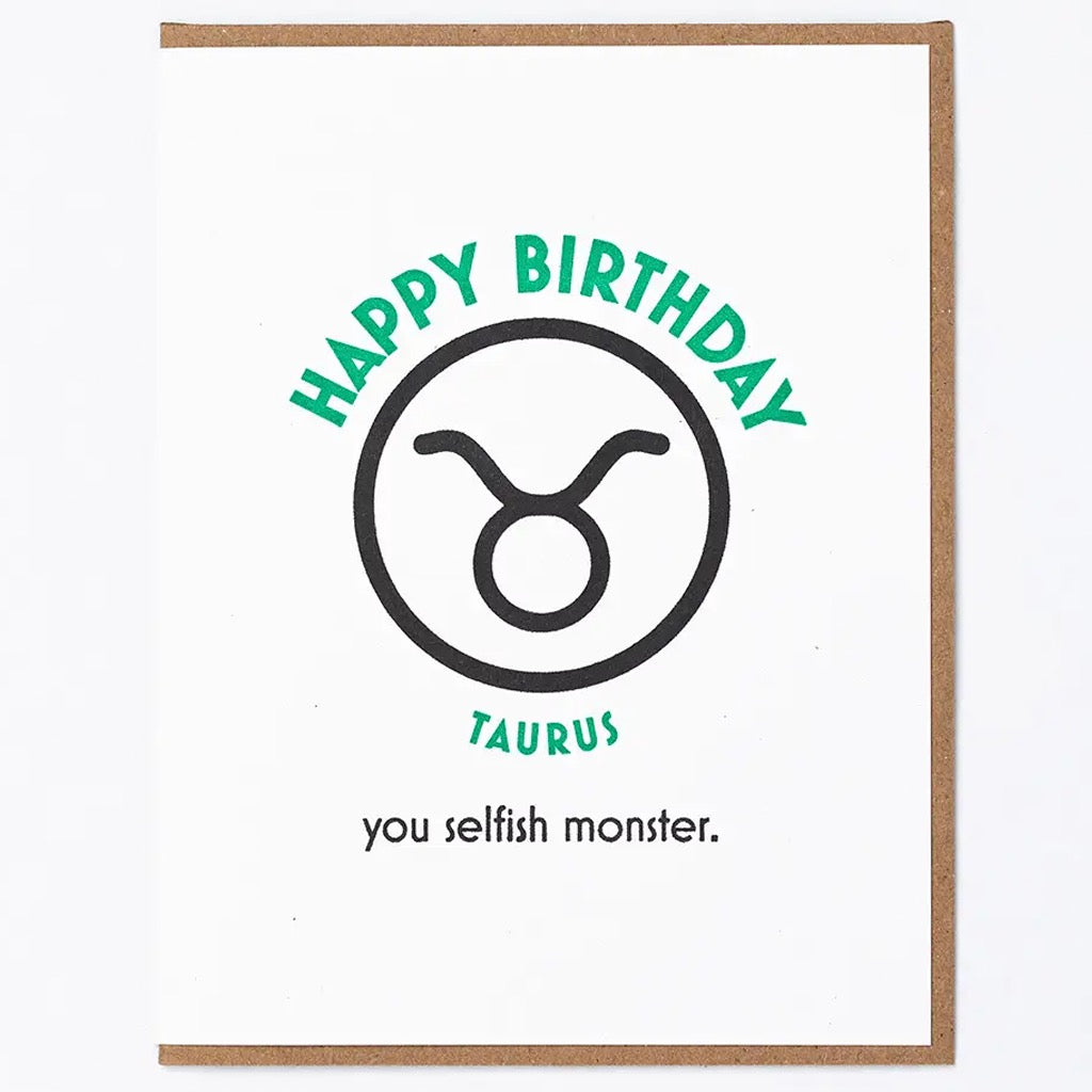 Happy Birthday Taurus Card
