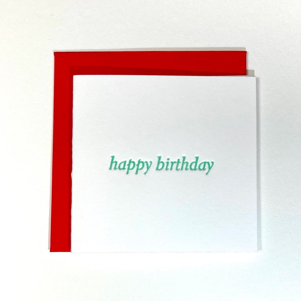 Happy Birthday Text Tiny Card.