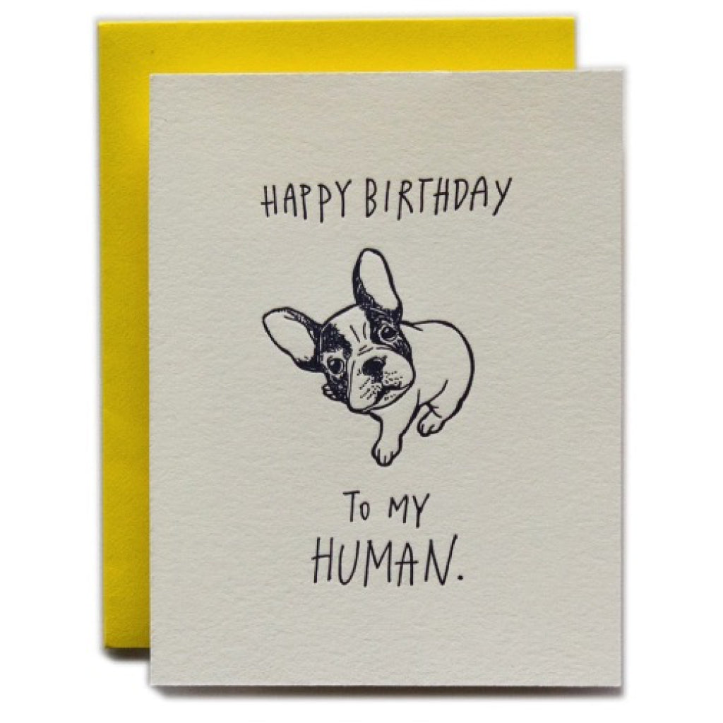 Happy Birthday to my Human Dog Card