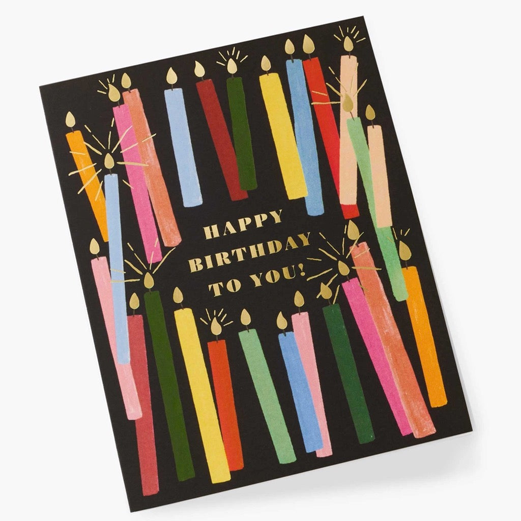 Happy Birthday To You Candles Card angle view.