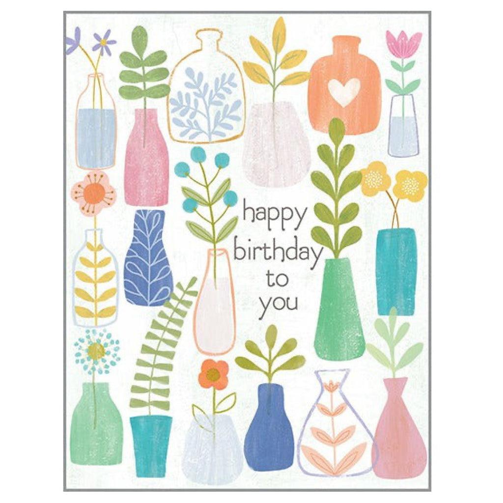 Happy Birthday To You Vases  Planters Card