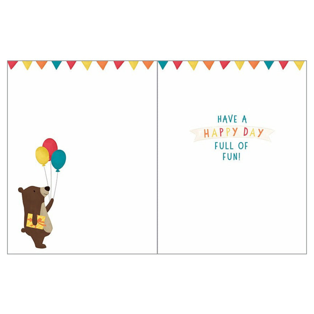 Happy Birthday Treehouse Animals Card Inside