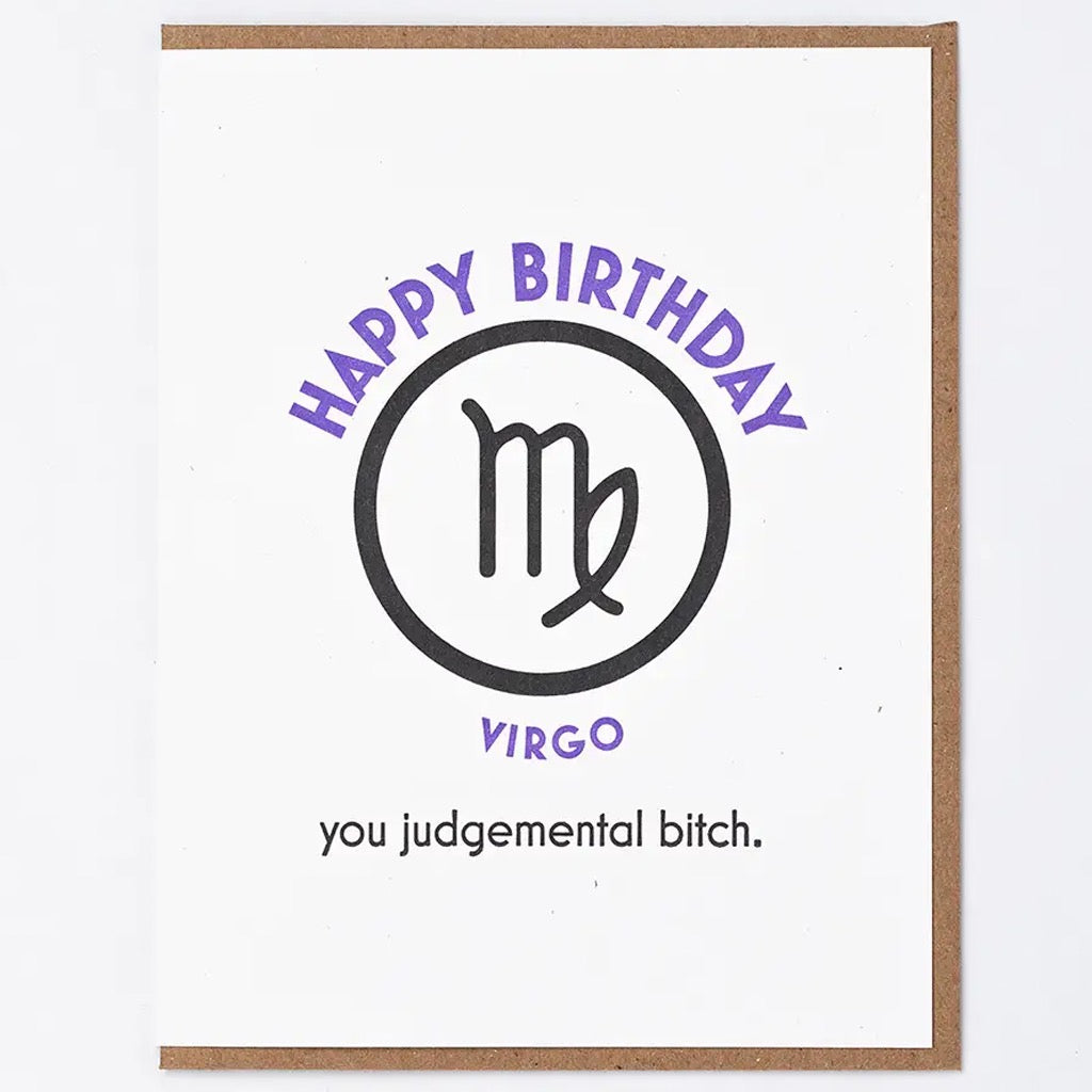 Happy Birthday Virgo Card