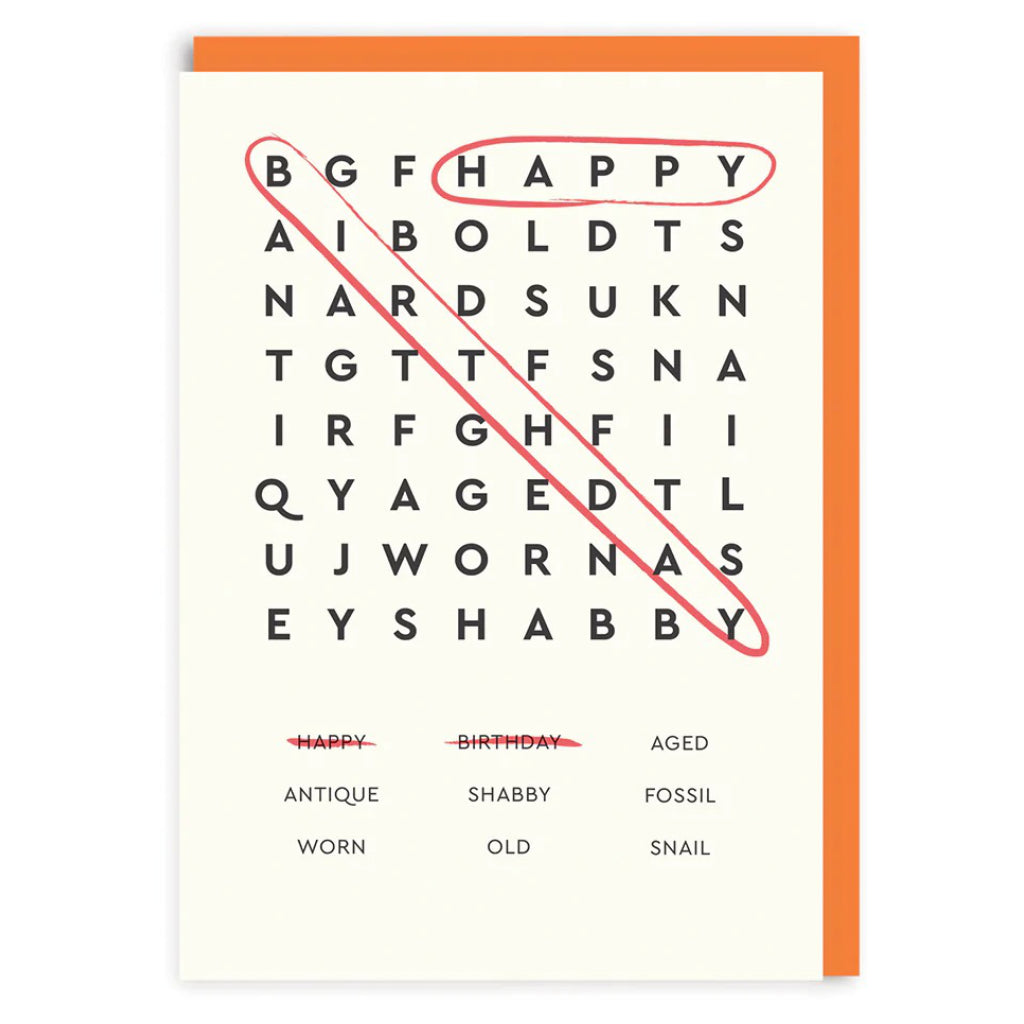 Happy Birthday Word Search Card Ohh Deer Outer Layer Happy birthday word search card ohh deer outer layer