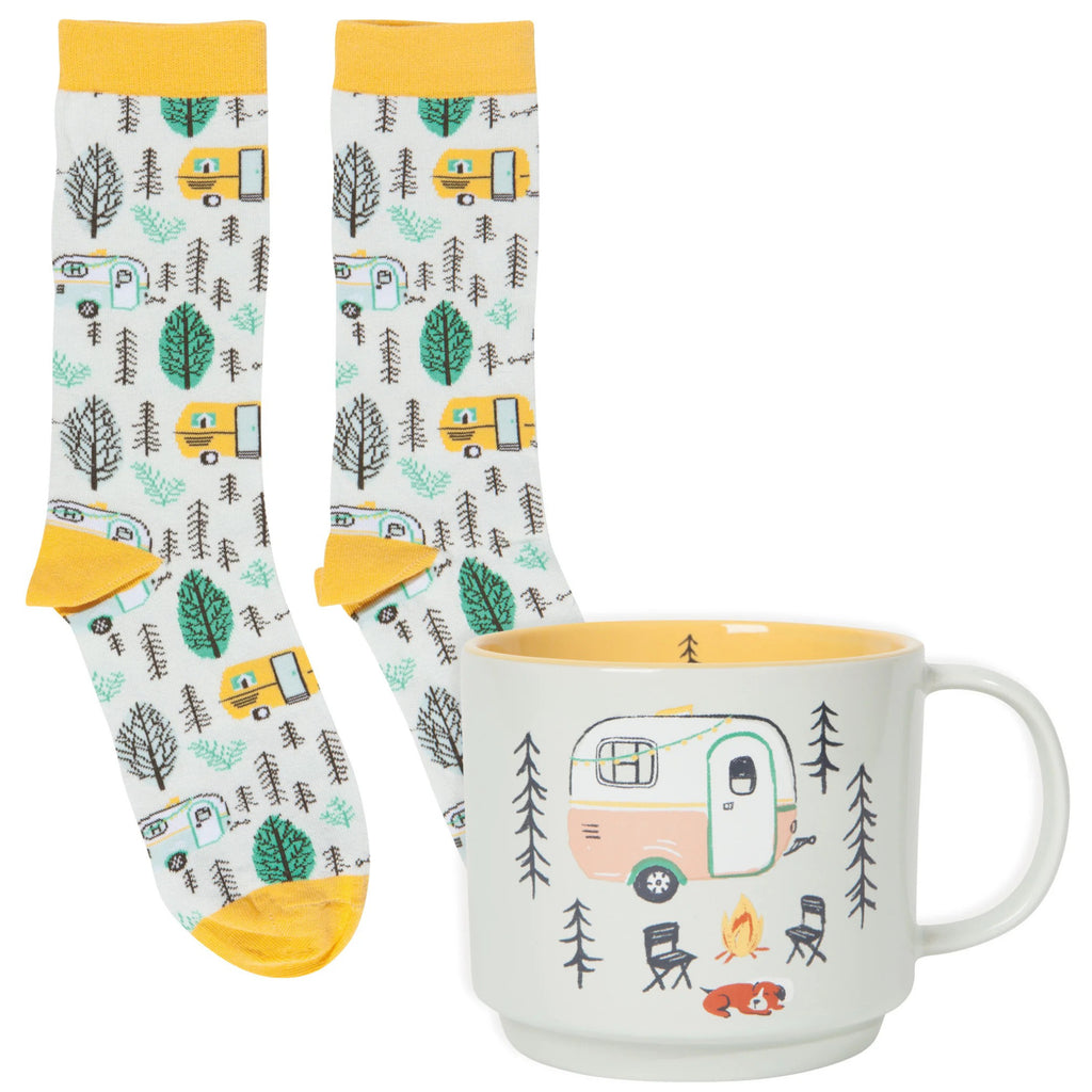 Happy Camper Mug & Socks Set.