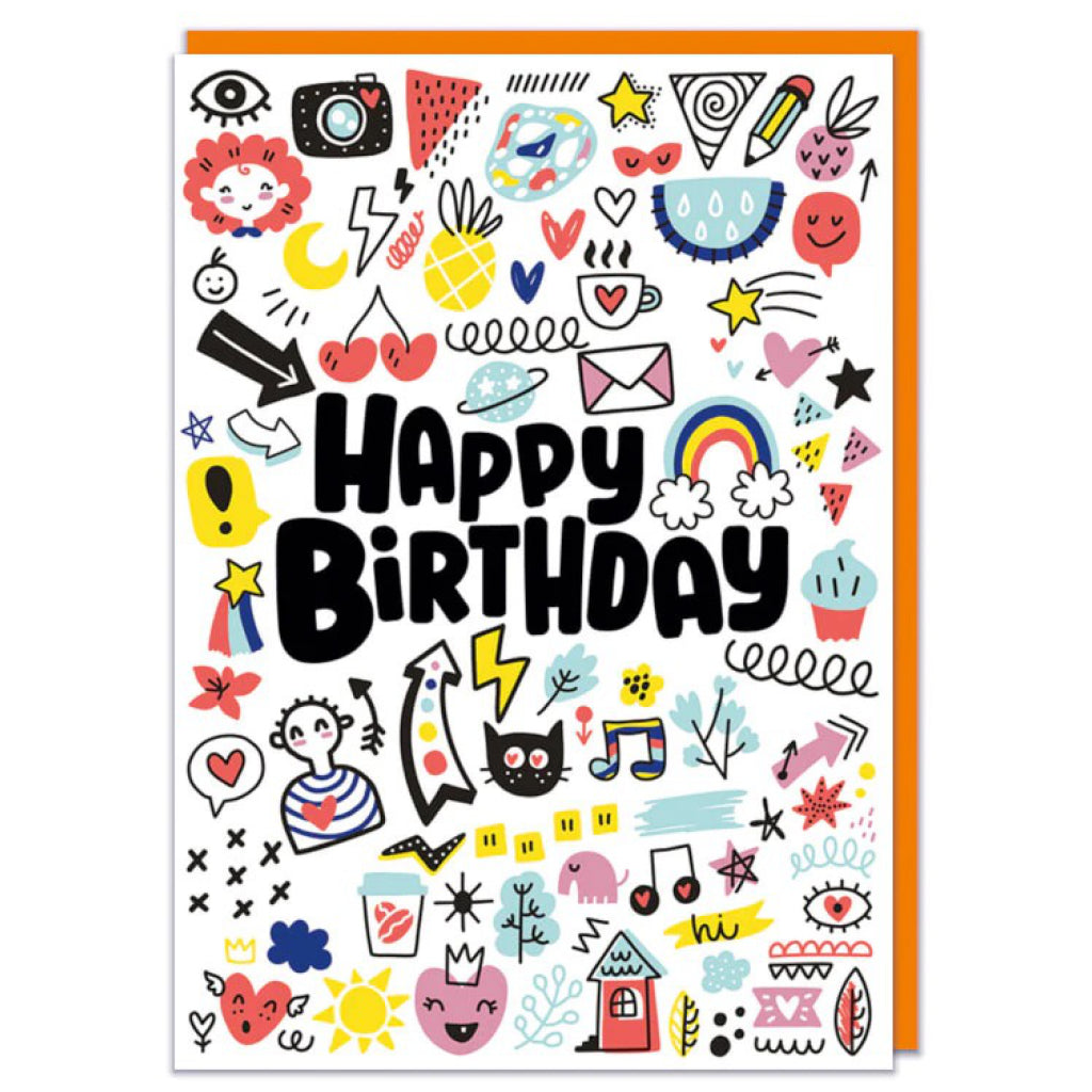 Happy Doodles Birthday Card Dean Morris Cards Outer Layer Happy Doodles Birthday Card Dean Morris Cards Outer Layer