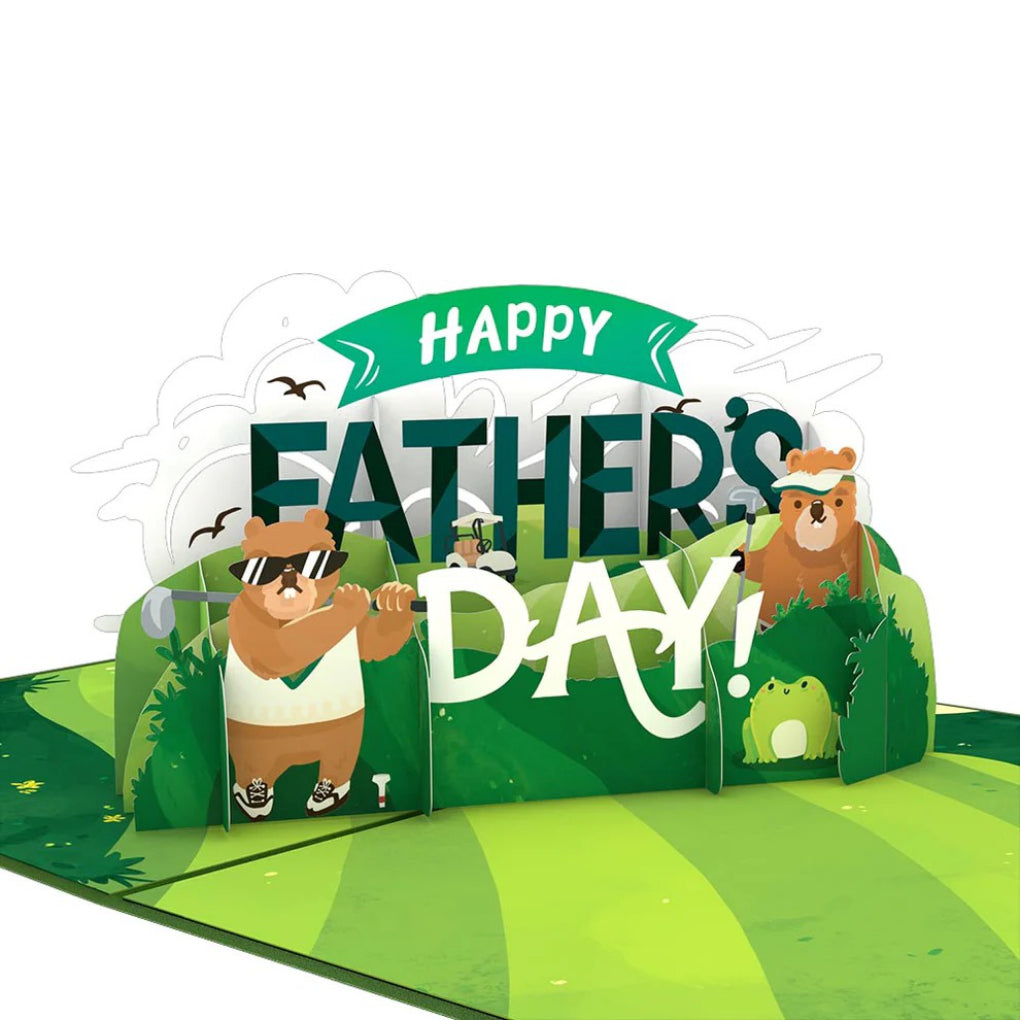 Happy Father's Day Golf Pop-Up Card.