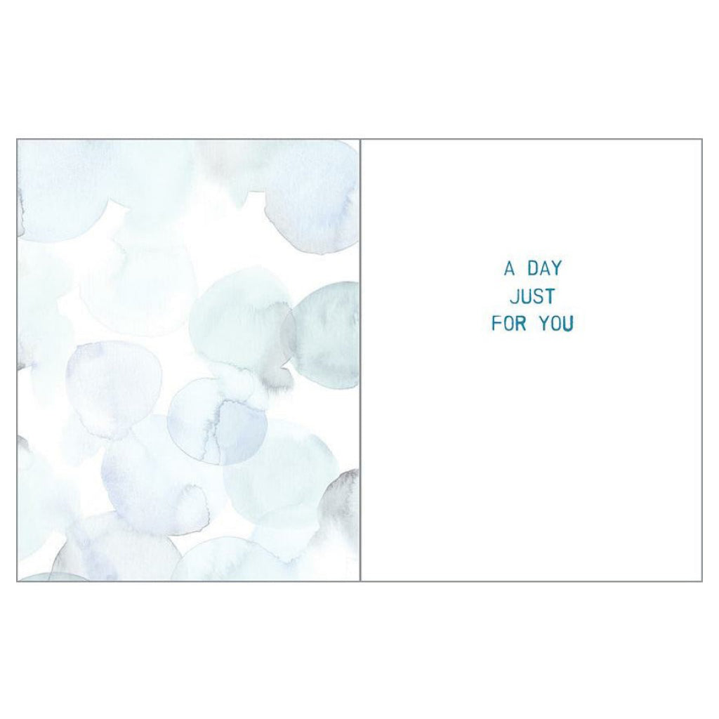Happy Fathers Day Watercolour Dots Card Inside