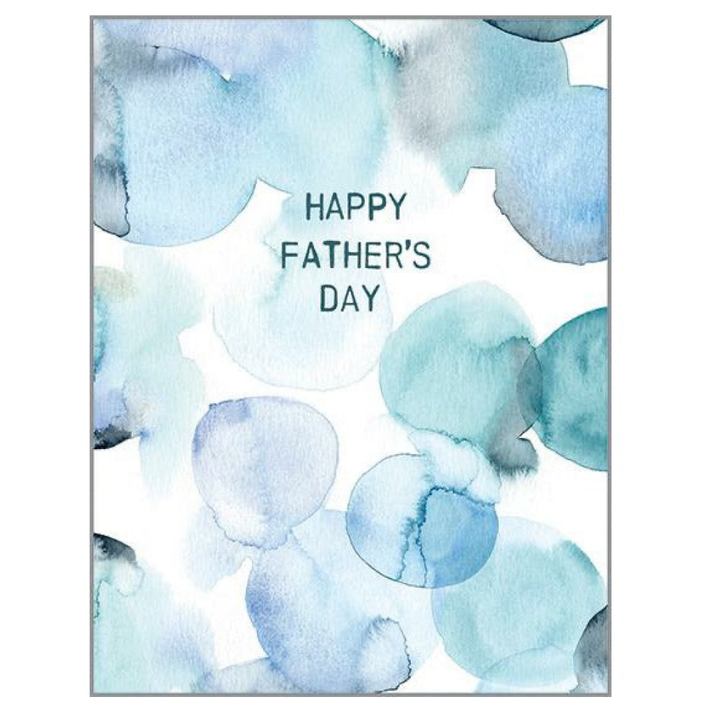 Happy Fathers Day Watercolour Dots Card