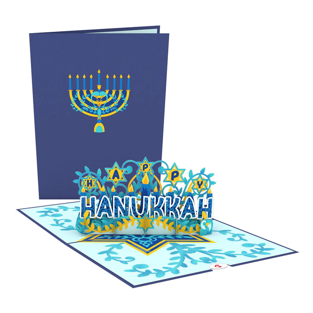 Happy Hanukkah Pop Up Card Front