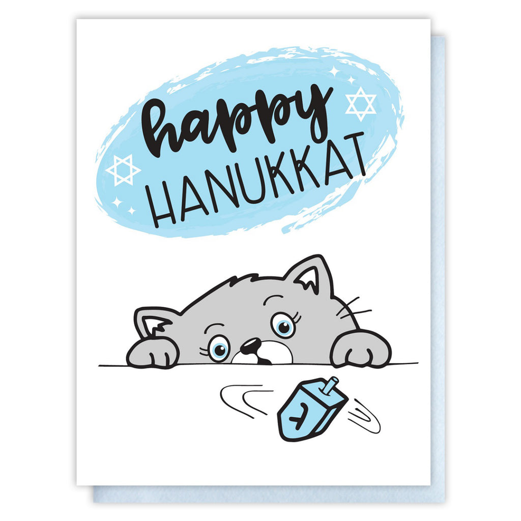 Happy Hanukkat Dreidel Card
