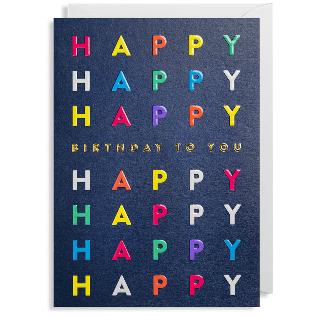 Happy Happy Happy Birthday Card.