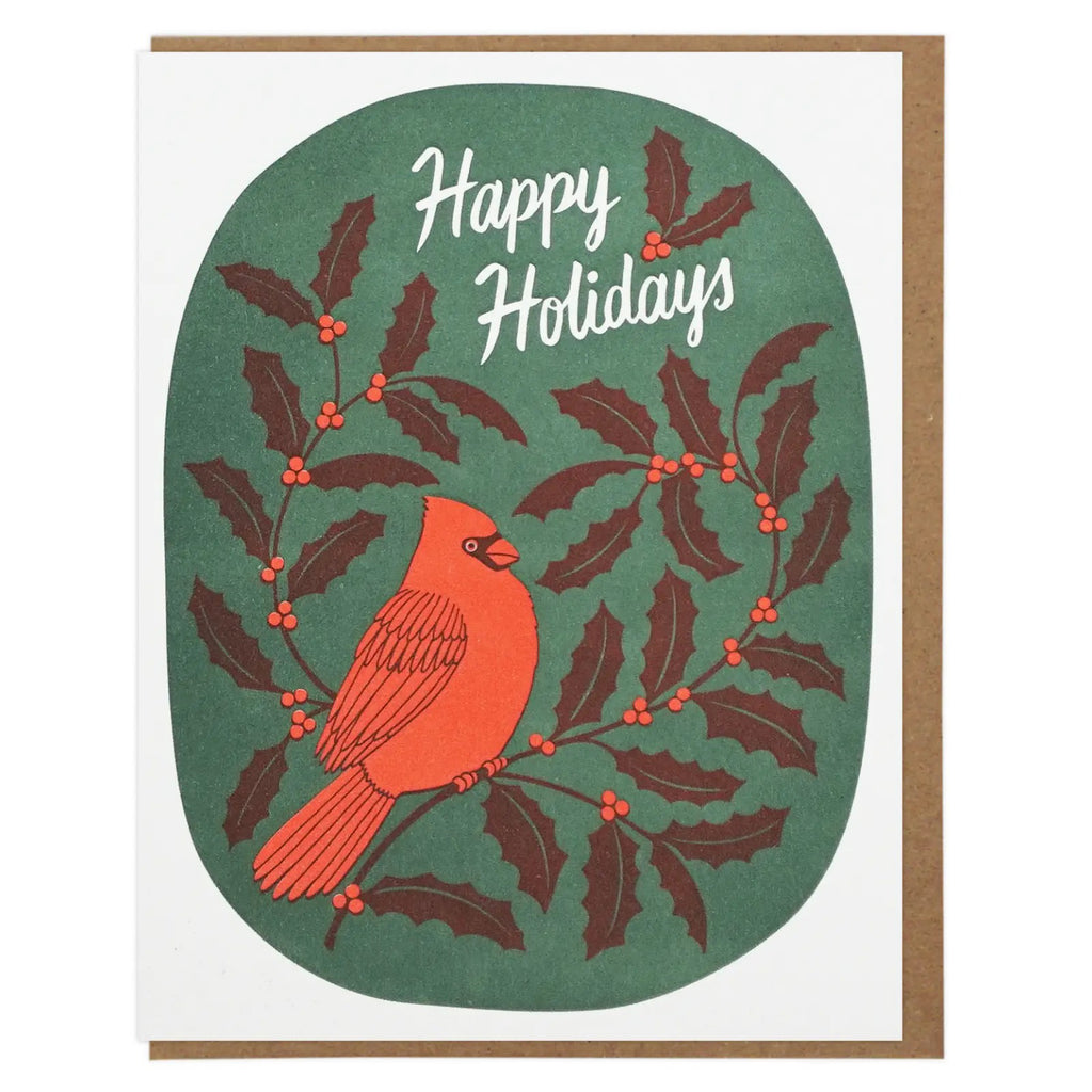 Happy Holidays Cardinal Card