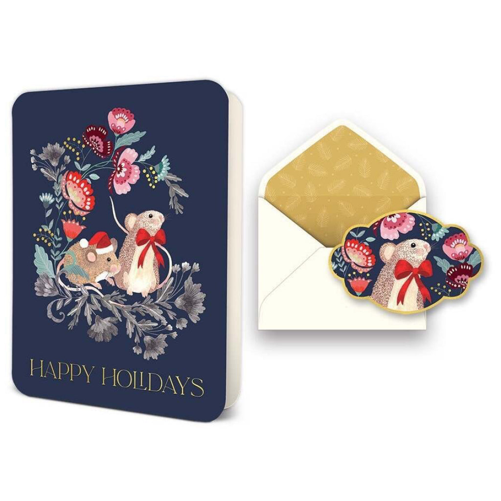 Happy Holidays Mice Card.