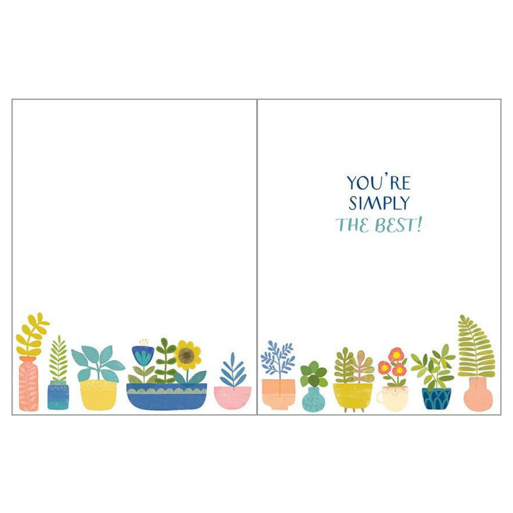 Happy Mothers Day Potted Plants Card Inside