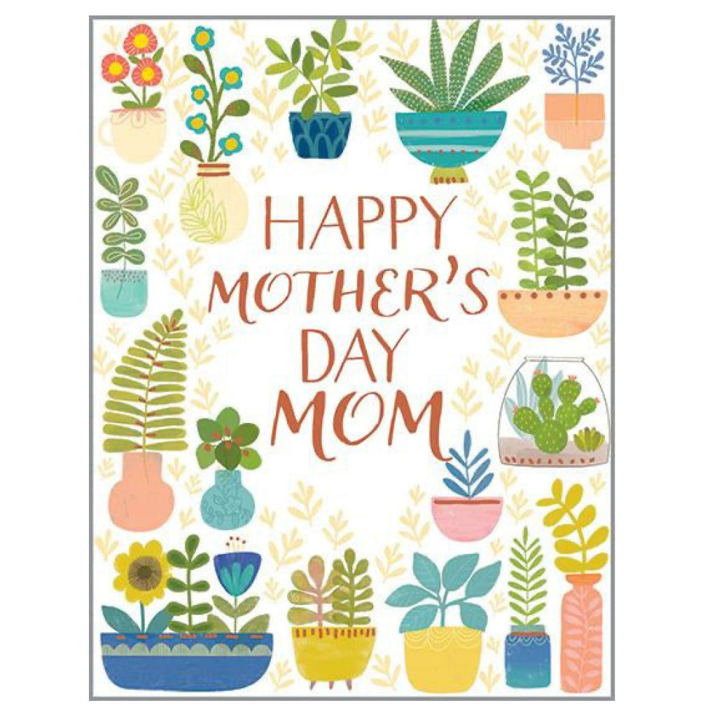 Happy Mothers Day Potted Plants Card