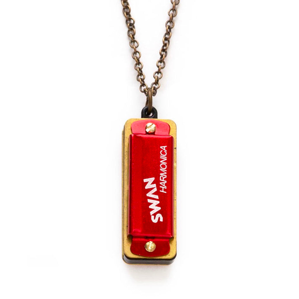 Harmonica Sola Necklace Red.