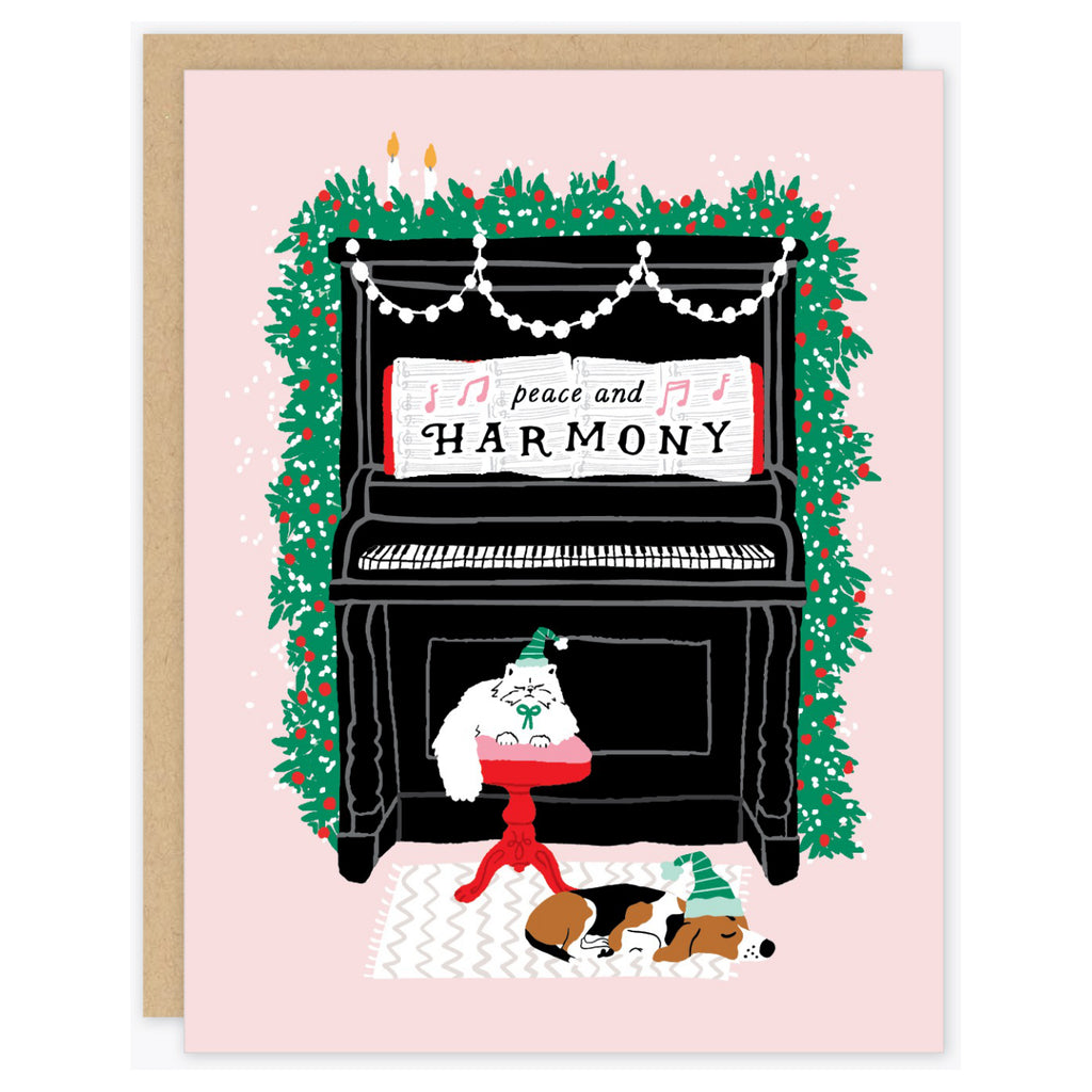 Harmony Piano Boxed Holiday Cards Single