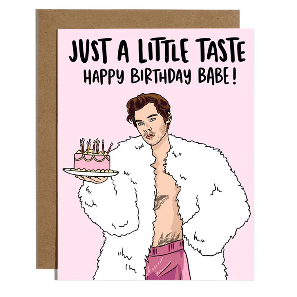 Harry Just A Little Taste Cake Birthday Card.