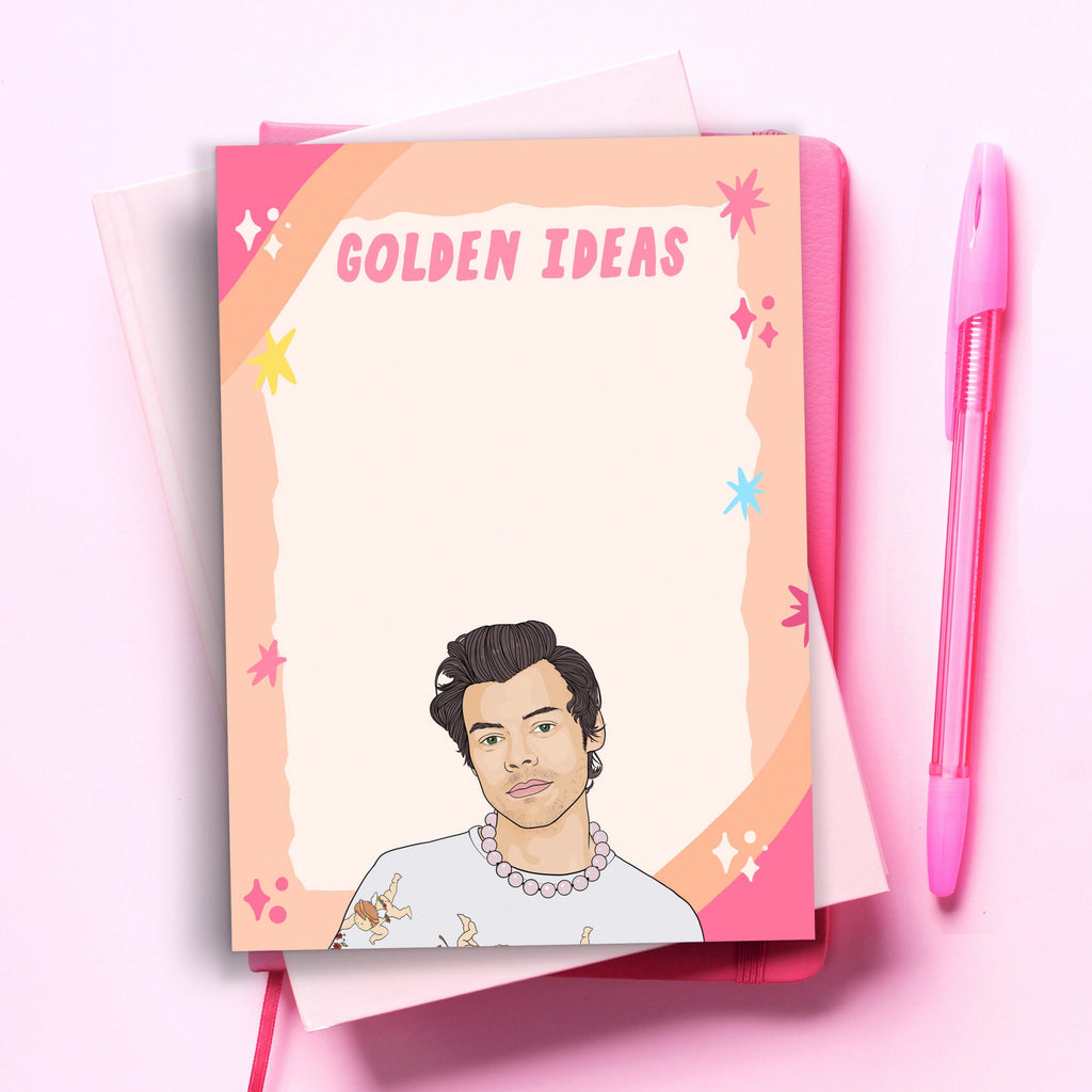 Harry Styles Golden Ideas Notepad.
