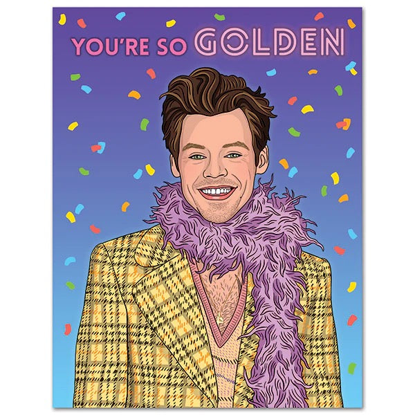 Harry Styles Youre Golden Birthday Card