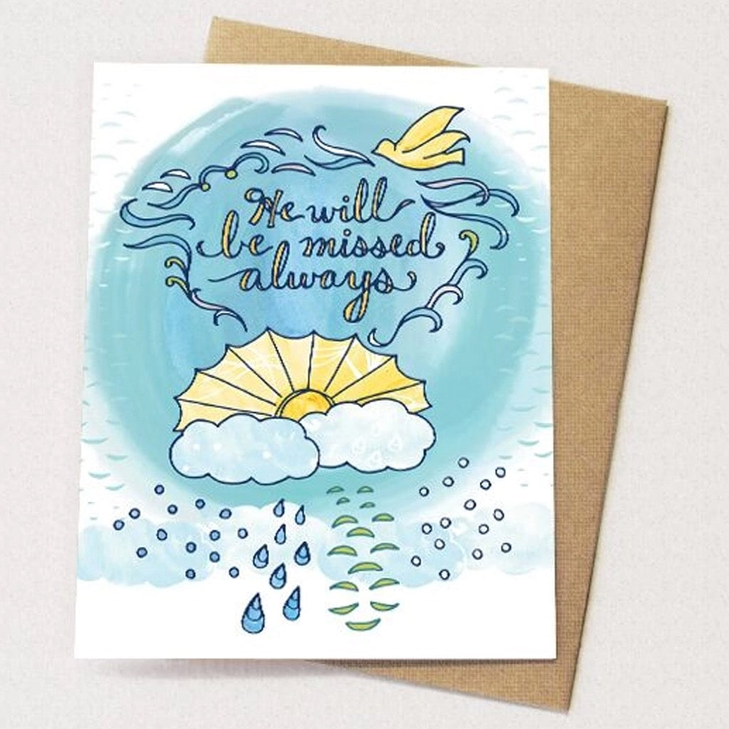 He Will Be Missed Sympathy Card