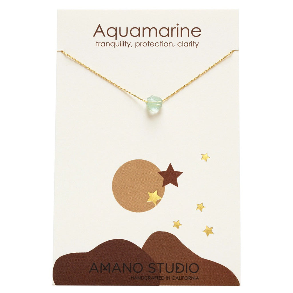 Healing Stone Necklace Aquamarine