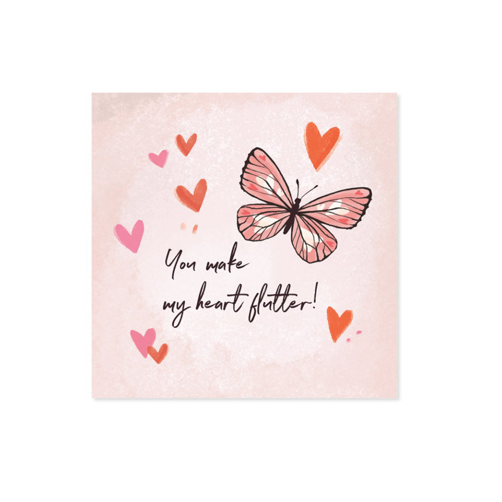 Heart Flutter Valentine Pop-Up Card Front