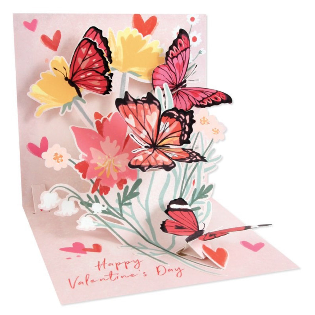 Heart Flutter Valentine Pop-Up Card