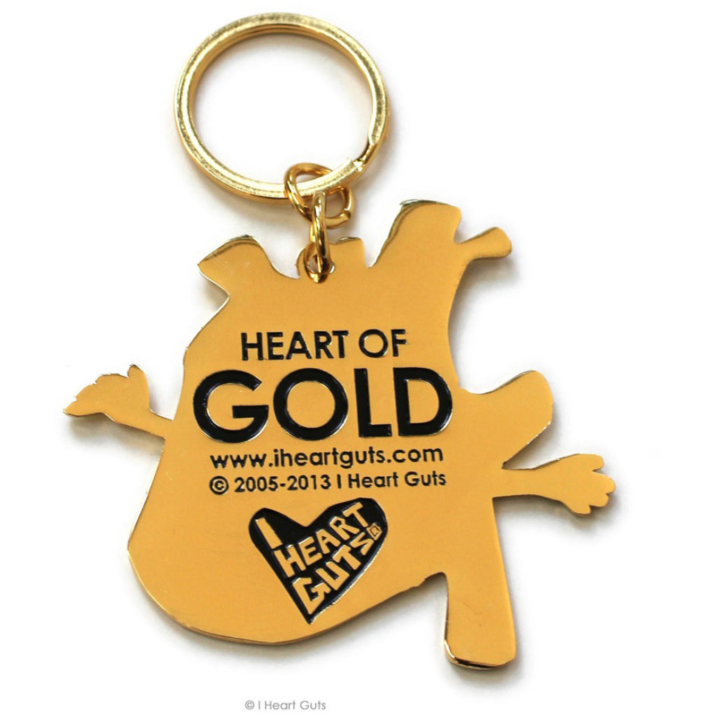 Heart of Gold Key Chain back