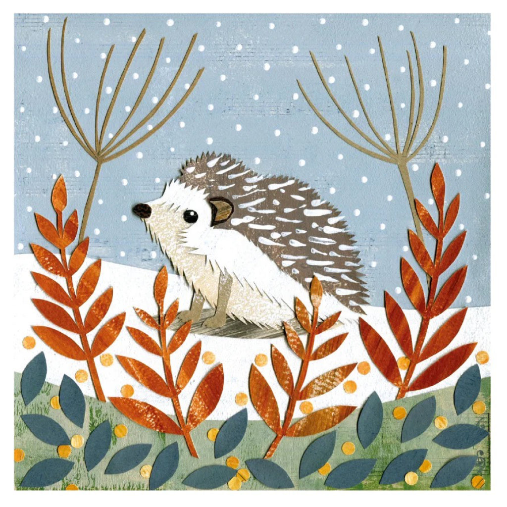 Hedgehog And Leaves Pack of Holiday Cards
