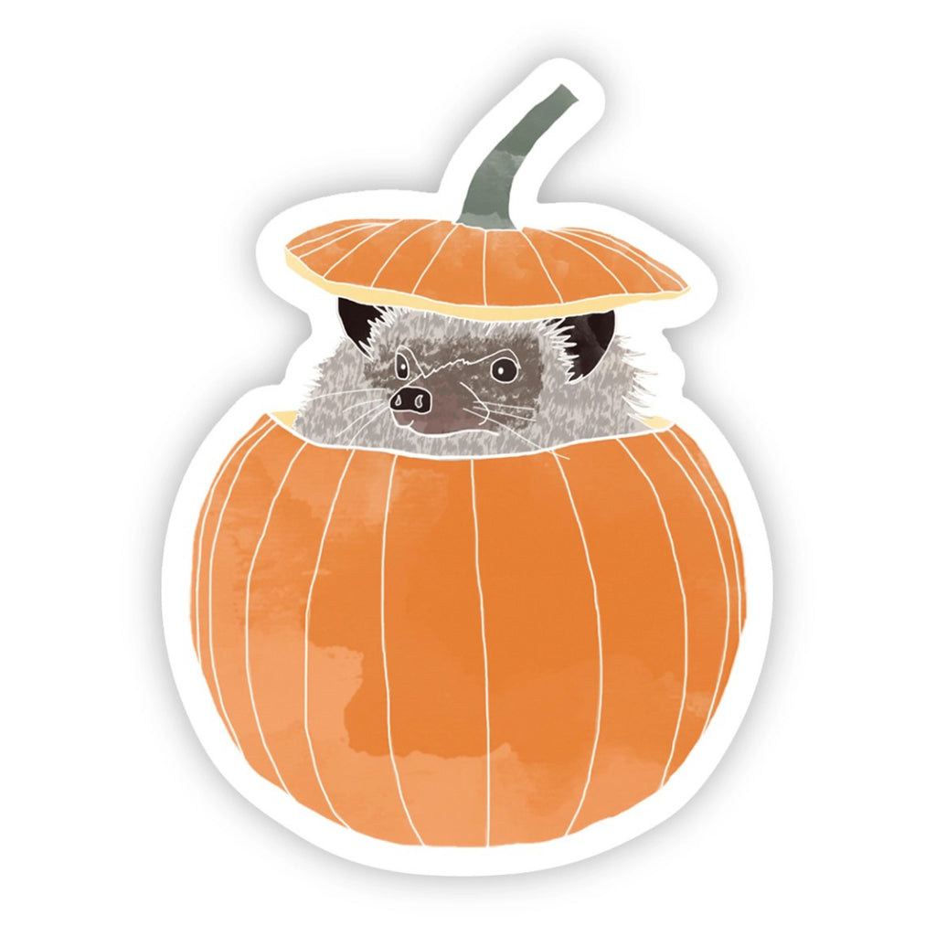 Hedgehog In Pumpkin Sticker