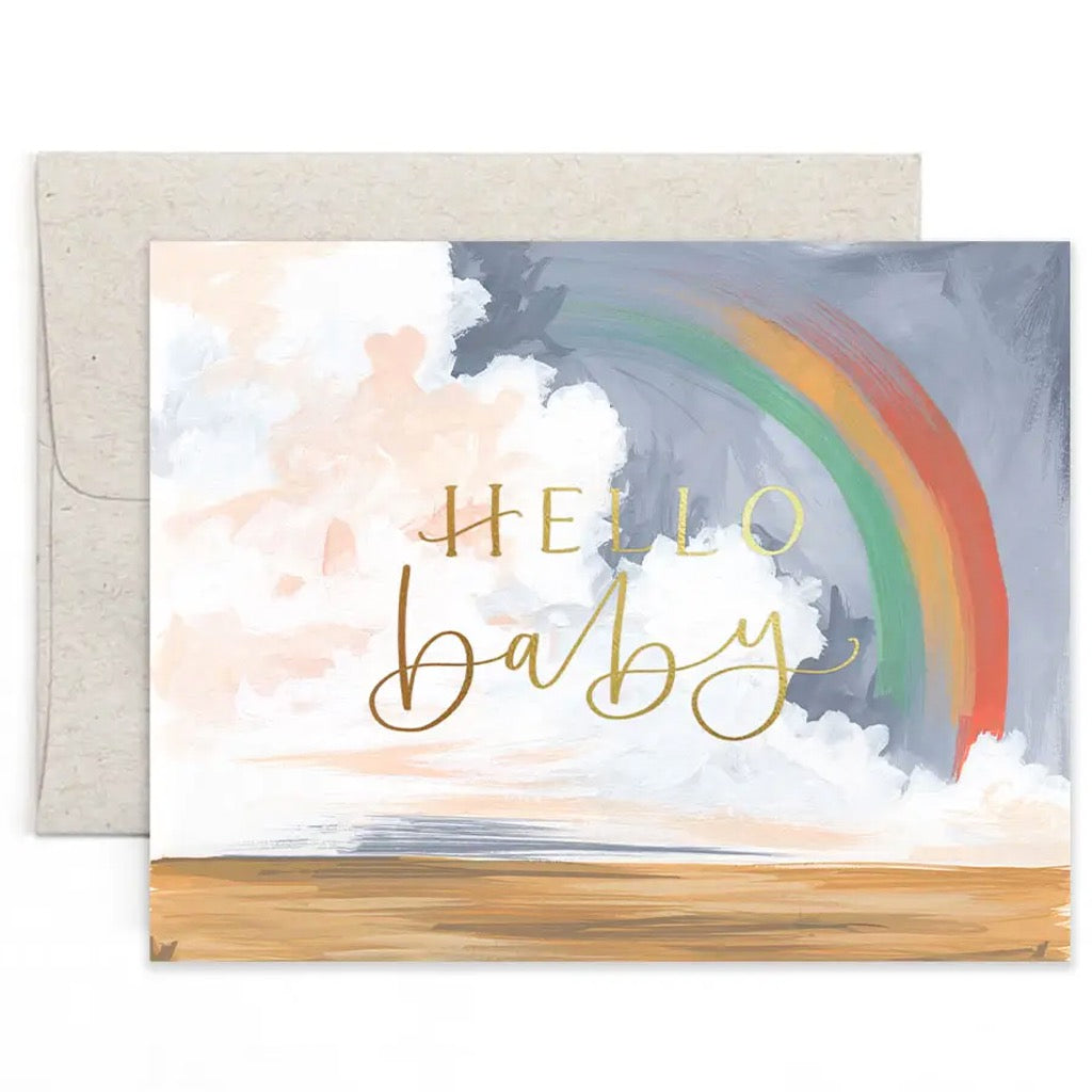 Hello Baby Rainbow Sky Card