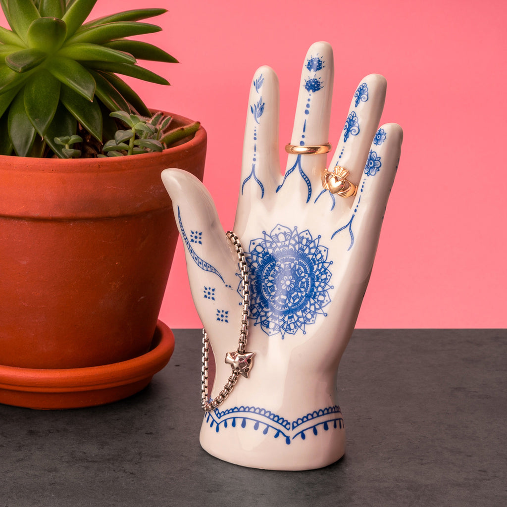 Henna Jewelry Stand on table.