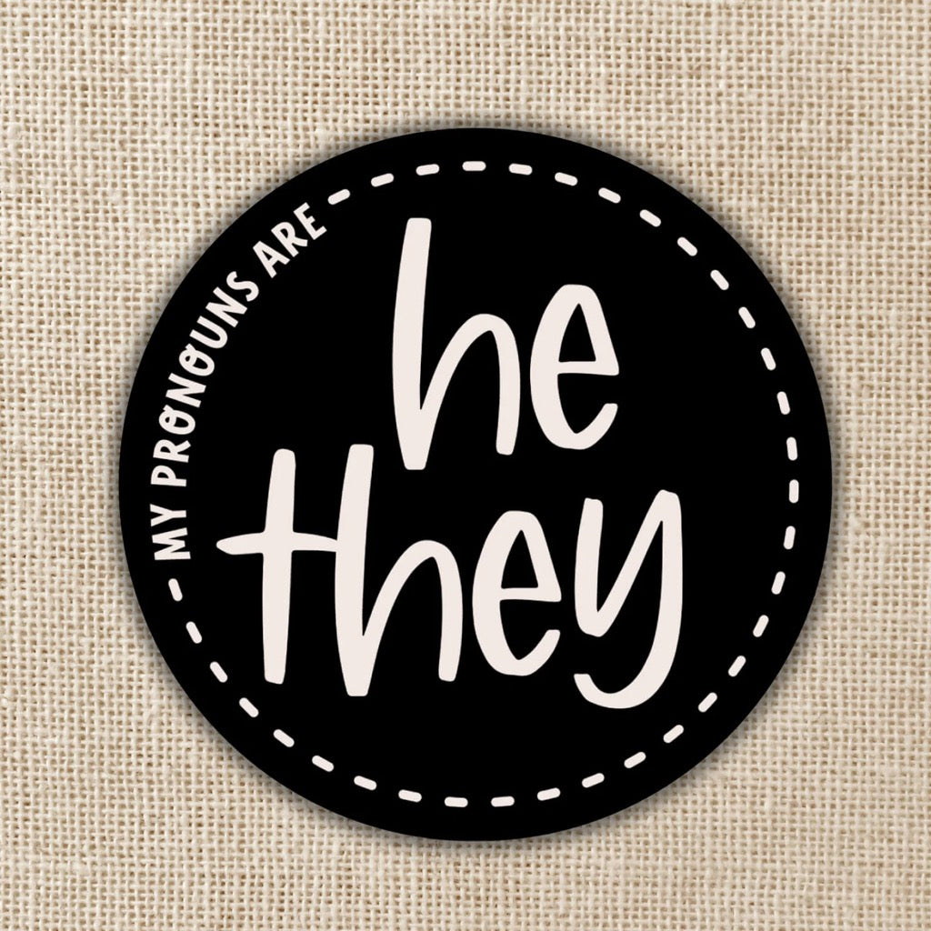 HeThey Pronoun Sticker