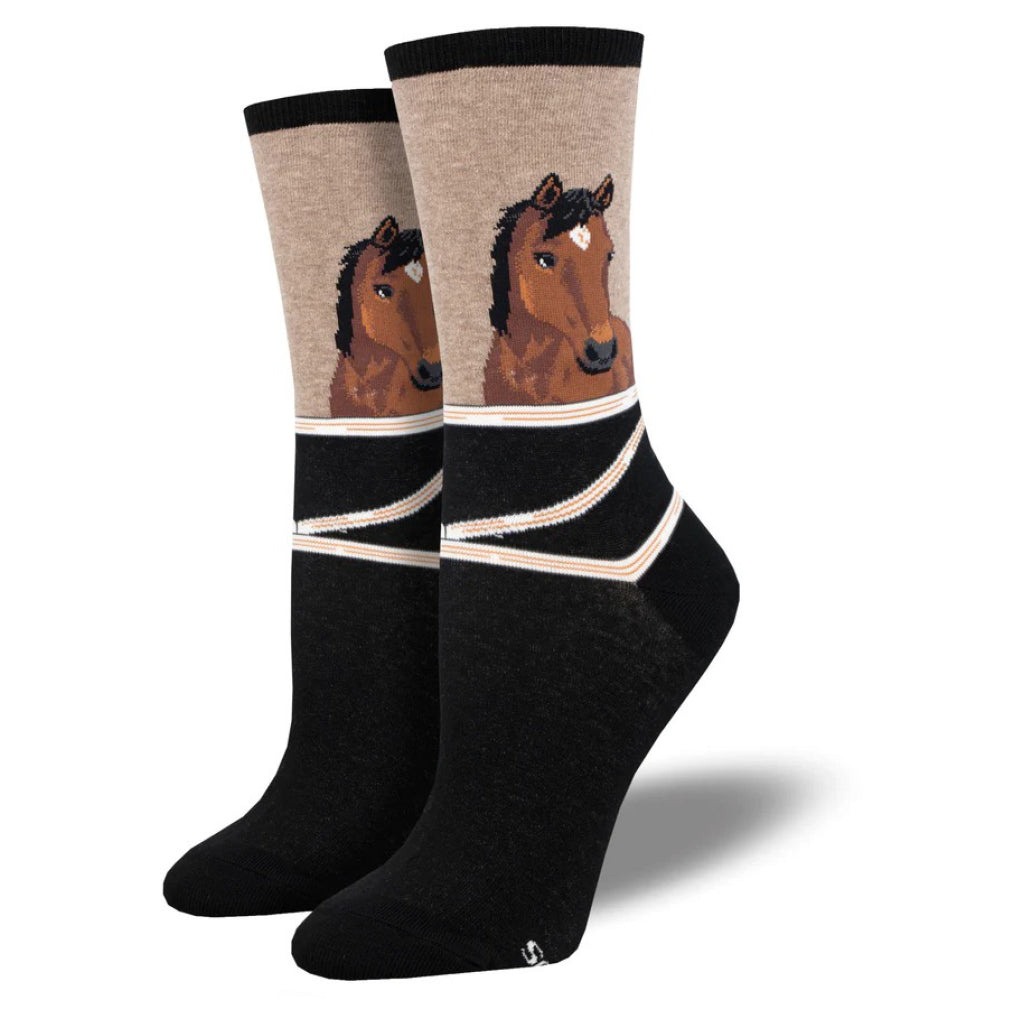 Hey Neigh-bor Socks Hemp Heather.