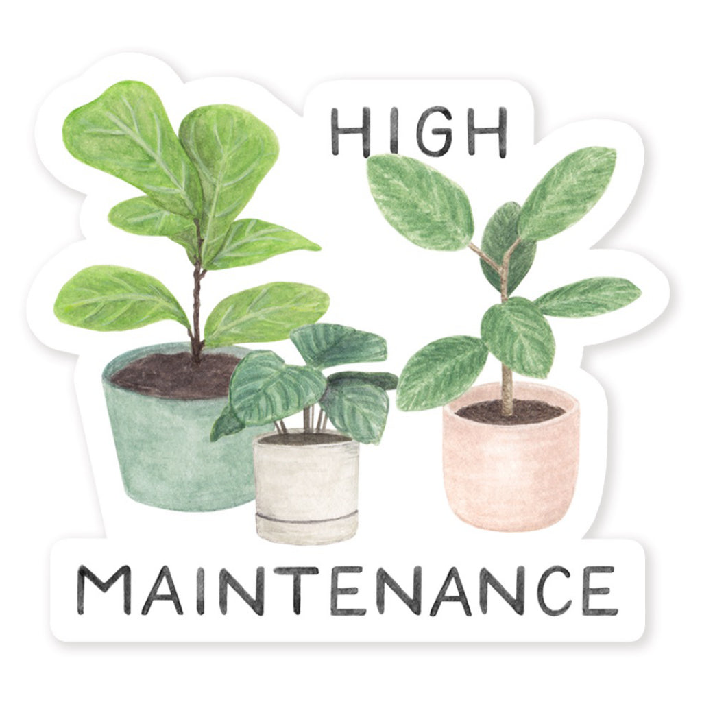 High Maintenance Plants Sticker