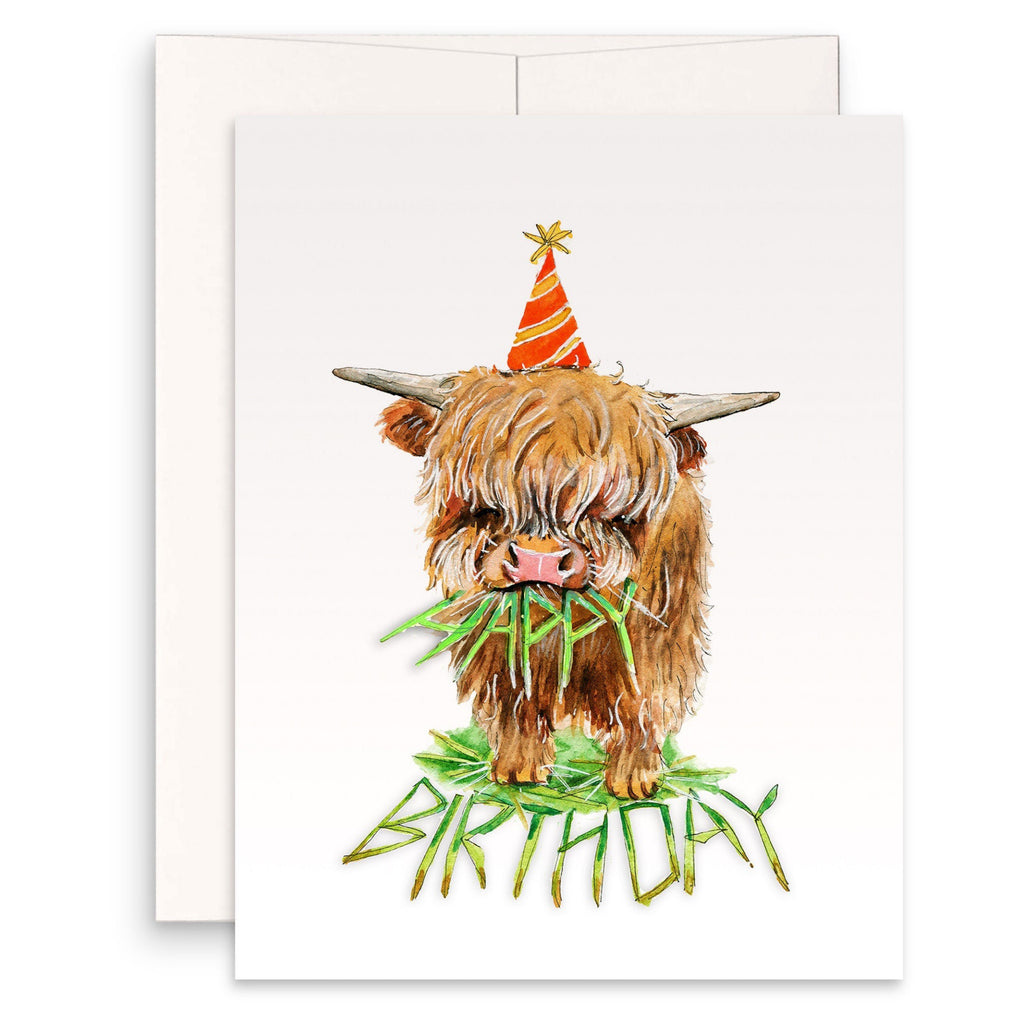 Highland Cow Birthday Card